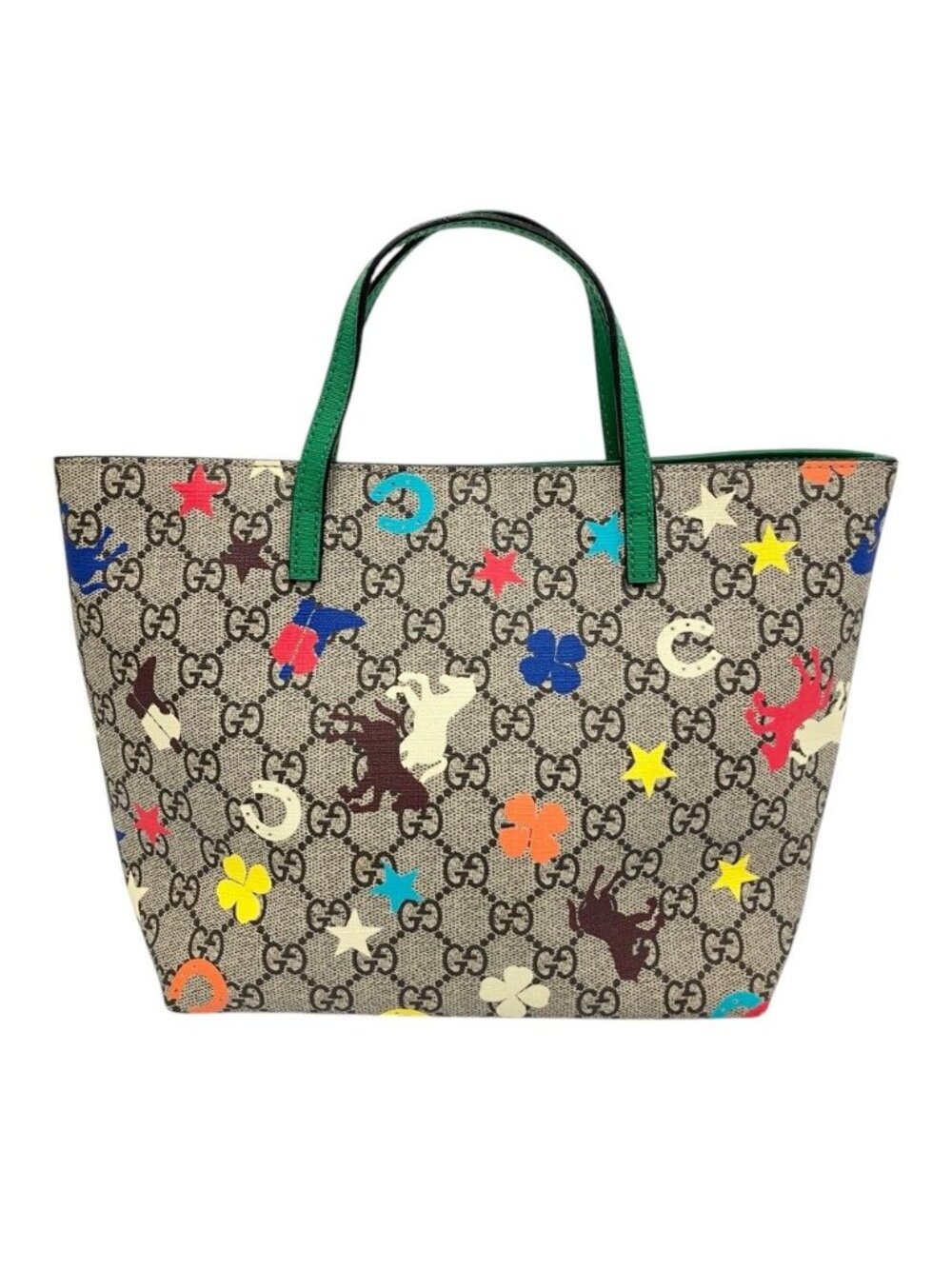 Gucci Children's GG Supreme Star Horse Clover Tote Bag Multicolor Kids